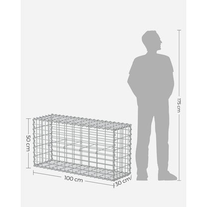 Gabion Basket, Metal Gabion Cages for Stones 100 x 50 x 30 cm - image 6