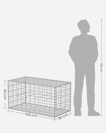Gabion Basket Garden Fence 100 x 50 x 50 cm - image 6