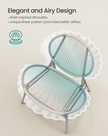 3-Piece Garden Bistro Set Ink Black - image 11