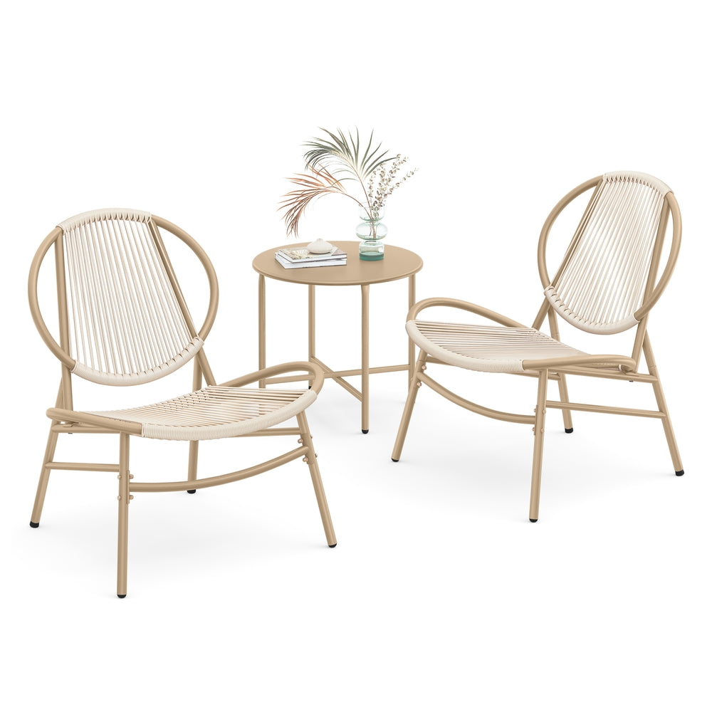 Garden Bistro Set, 3 Pieces, Acapulco Chairs - image 1