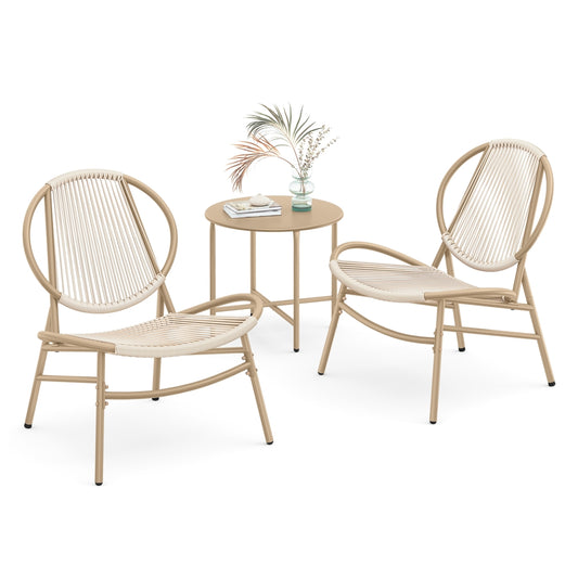 Garden Bistro Set, 3 Pieces, Acapulco Chairs - image 1