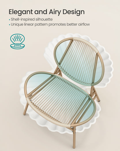 Garden Bistro Set, 3 Pieces, Acapulco Chairs - image 2