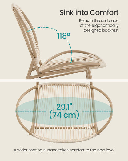 Garden Bistro Set, 3 Pieces, Acapulco Chairs - image 7