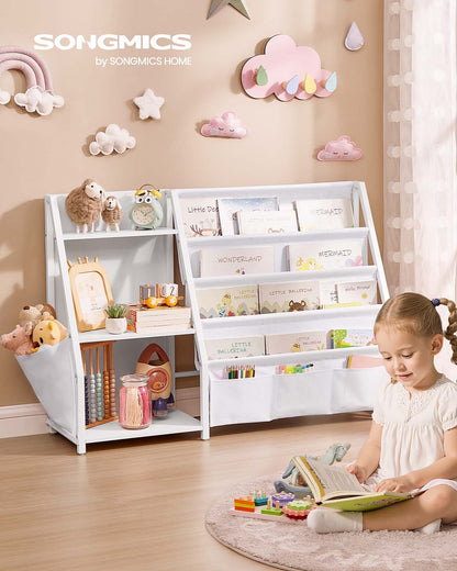 Kids bookshelf and toy organiser with side pocket - image 2