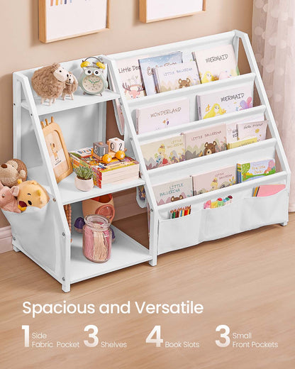 Kids bookshelf and toy organiser with side pocket - image 3