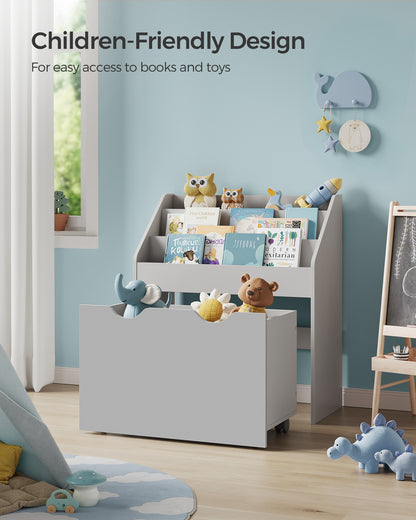 Multipurpose Kids Bookshelf and Toy Organiser Dove Grey - image 3