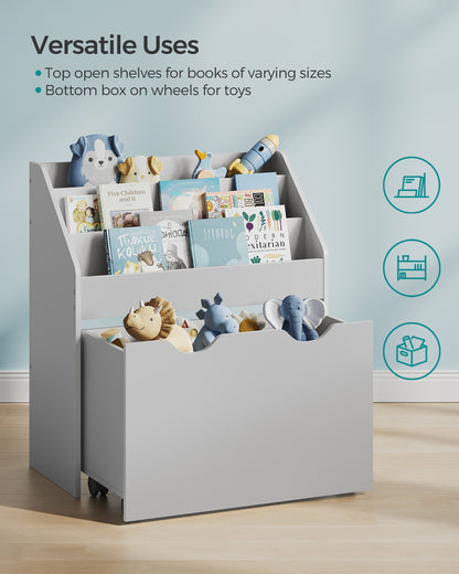 Multipurpose Kids Bookshelf and Toy Organiser Dove Grey - image 4