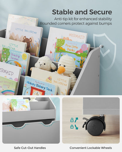 Multipurpose Kids Bookshelf and Toy Organiser Dove Grey - image 5