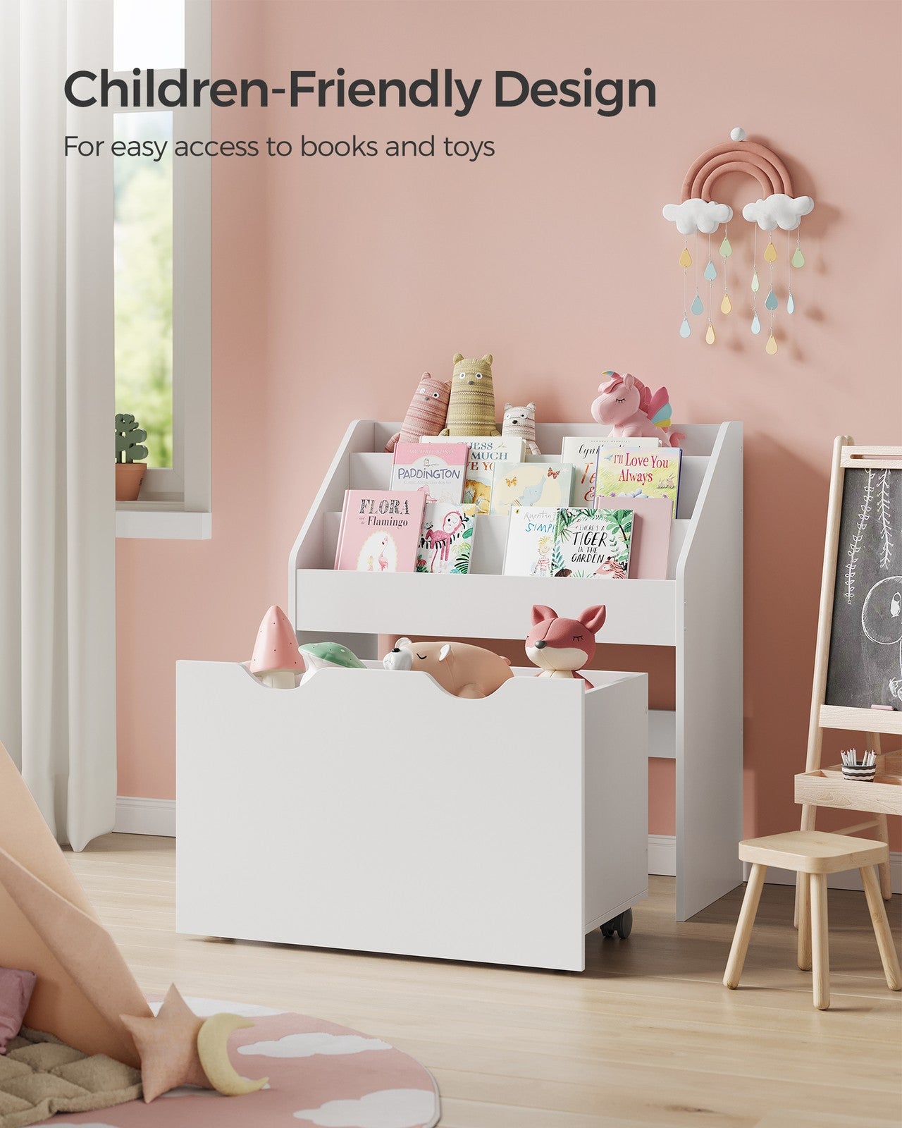 Multipurpose Kids Bookshelf and Toy Organiser Dove Grey - image 9