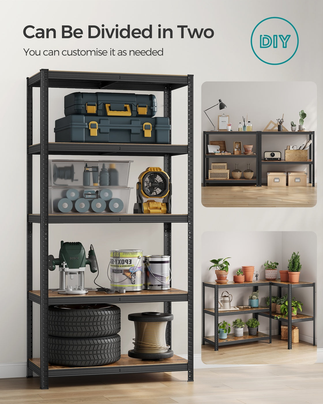 Set of 2 Silver Garage Shelving - image 111