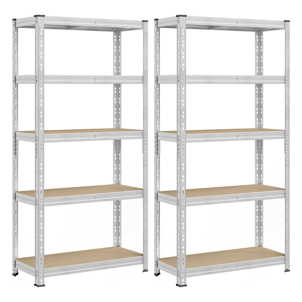 Heavy duty metal storage shelf with adjustable shelves Silver - image 15