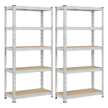 Heavy duty metal storage shelf with adjustable shelves Silver - image 15