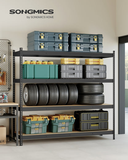 Heavy Duty Shelving Unit Garage Shelves 4-Tier 60 x 200 x 183 cm Ink Black - image 2