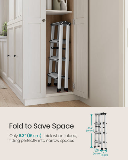 Aluminium Ladder with 4 Non-Slip Steps - image 7