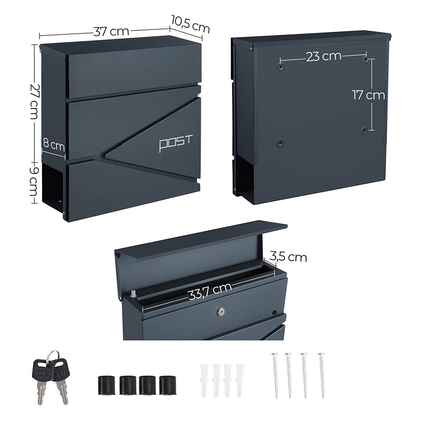 Lockable Mailbox for Wall - image 7