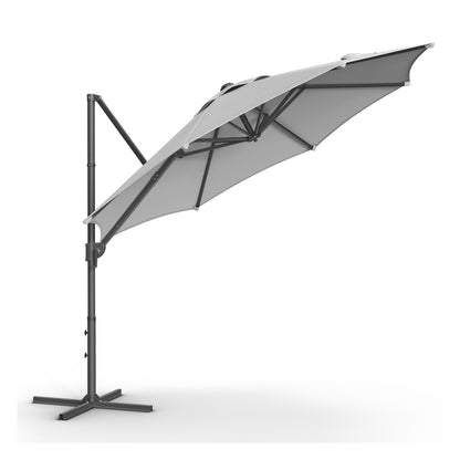 UPF 50+ Garden Parasol Patio Umbrella Dia. 3 m Dove Grey - image 1