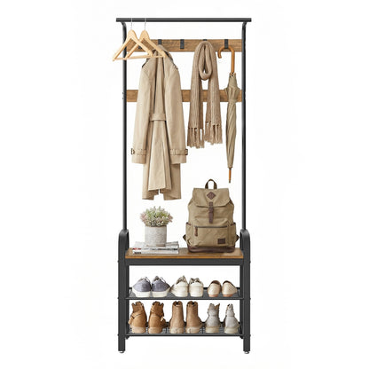 Coat Rack, Hall Tree with Shoe Bench, Entryway Bench with Coat Rack - image 13