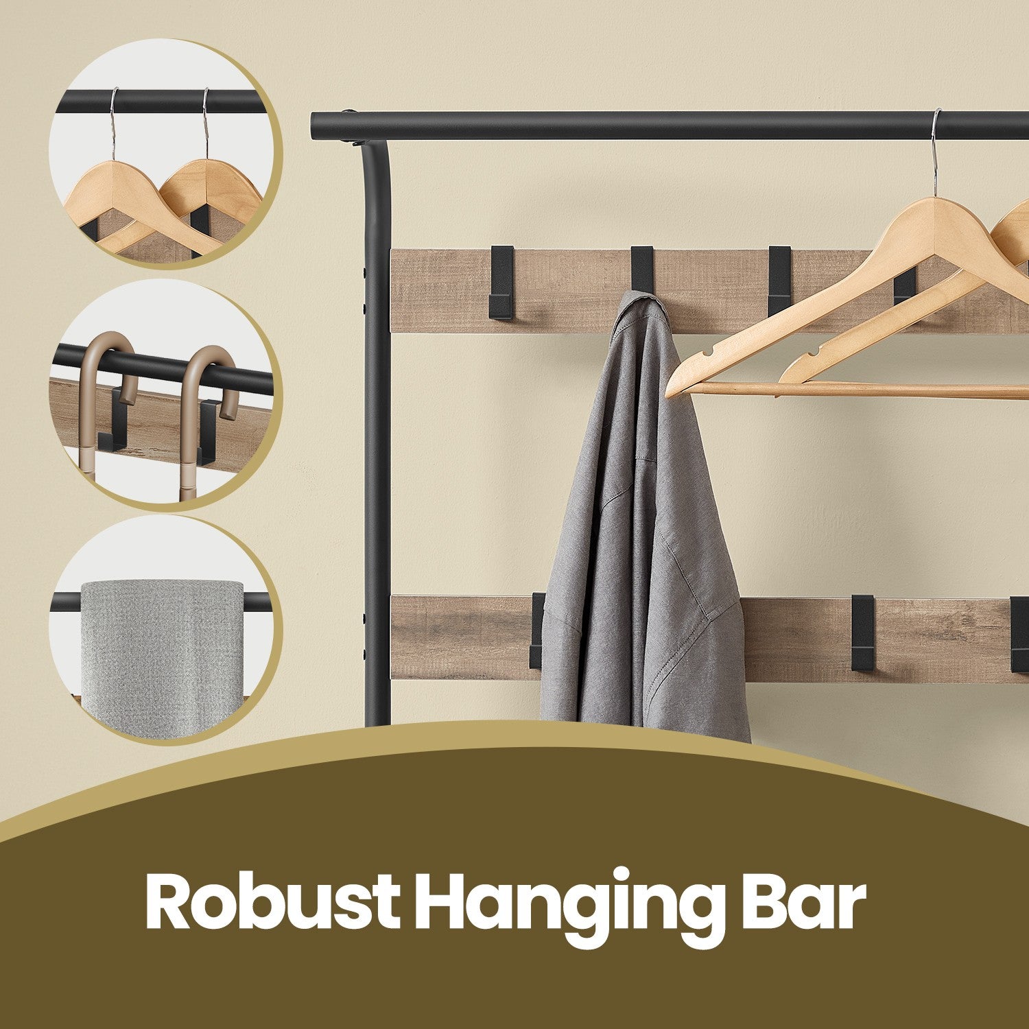 Coat Rack, Hall Tree with Shoe Bench, Entryway Bench with Coat Rack - image 23
