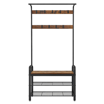 Coat Rack, Hall Tree with Shoe Bench, Entryway Bench with Coat Rack - image 25