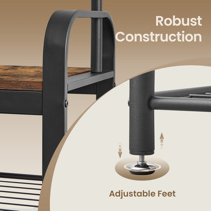 Coat Rack, Hall Tree with Shoe Bench, Entryway Bench with Coat Rack - image 30