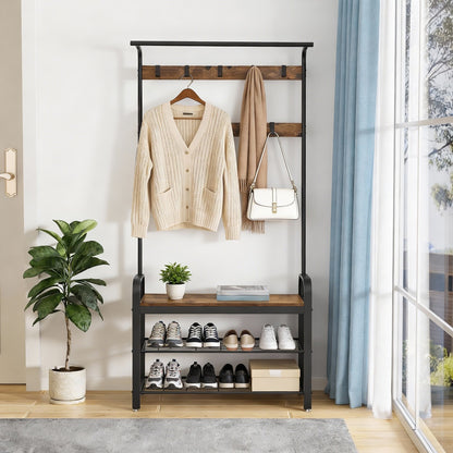 Coat Rack, Hall Tree with Shoe Bench, Entryway Bench with Coat Rack - image 31
