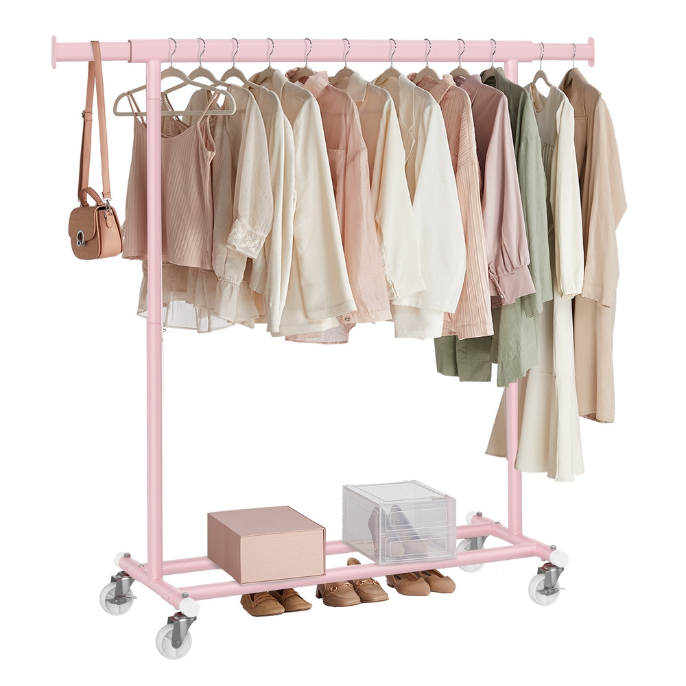 Heavy-Duty Clothes Rack on Wheels Pale Gold - image 7