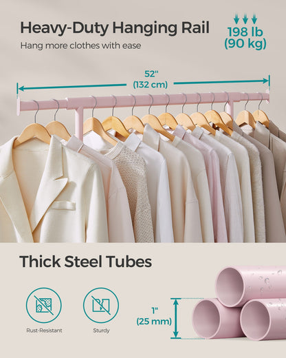 Heavy-Duty Clothes Rack on Wheels Pale Gold - image 10