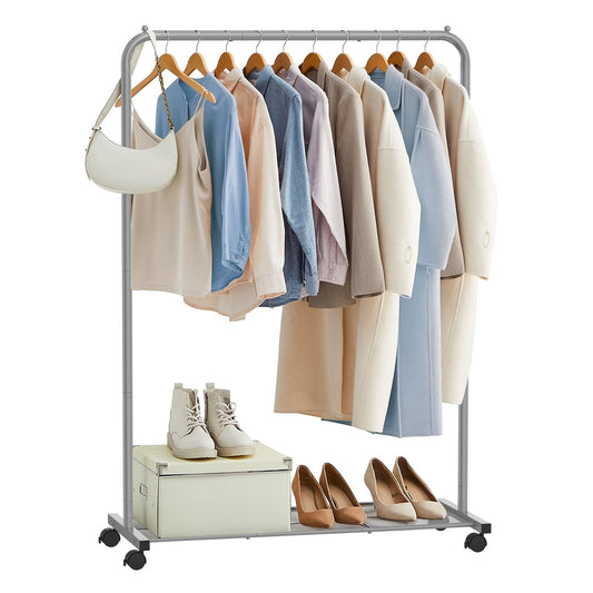 91 cm Long Clothes Rack on Wheels Dove Grey - image 1