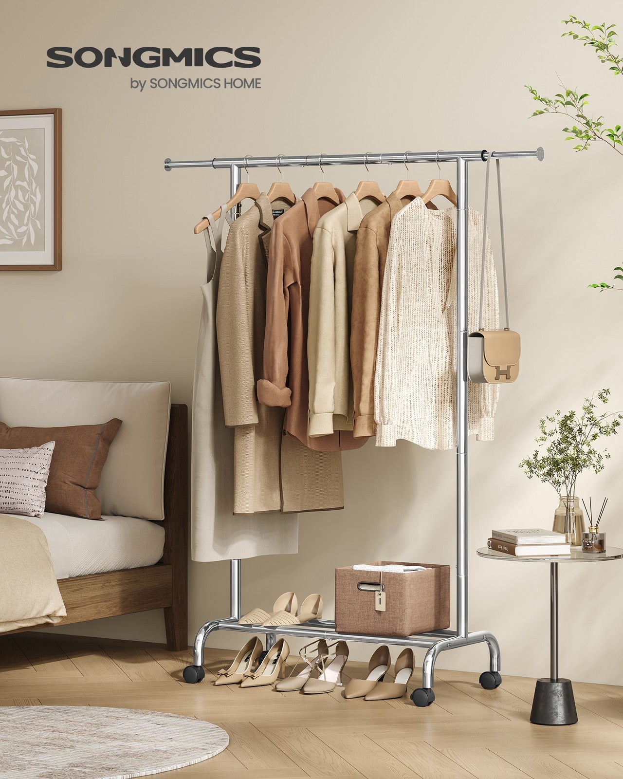 Clothes Rail with Extendable Hanging Rail Ink Black - image 9