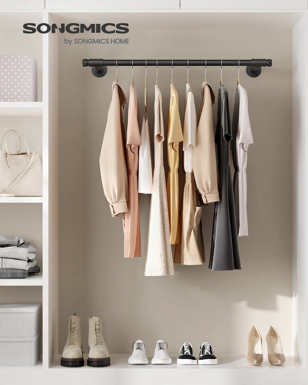 Wall-Mounted Clothes Rail 60 kg Load - image 12