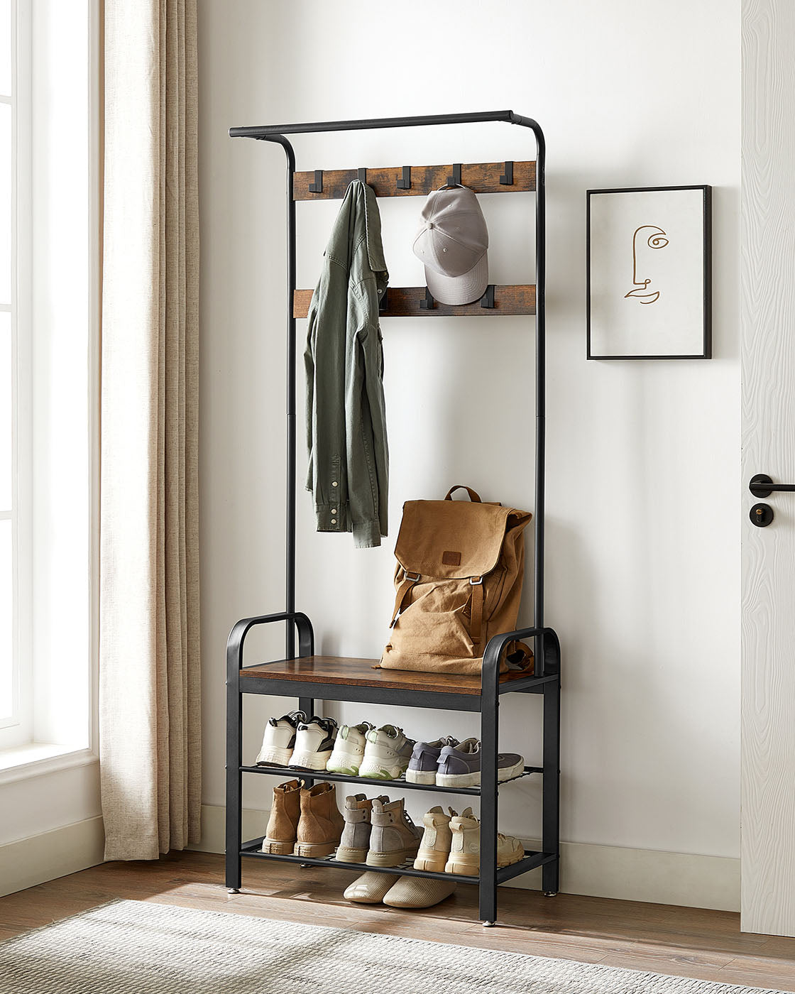 Vintage Coat Shoe Rack - image 3