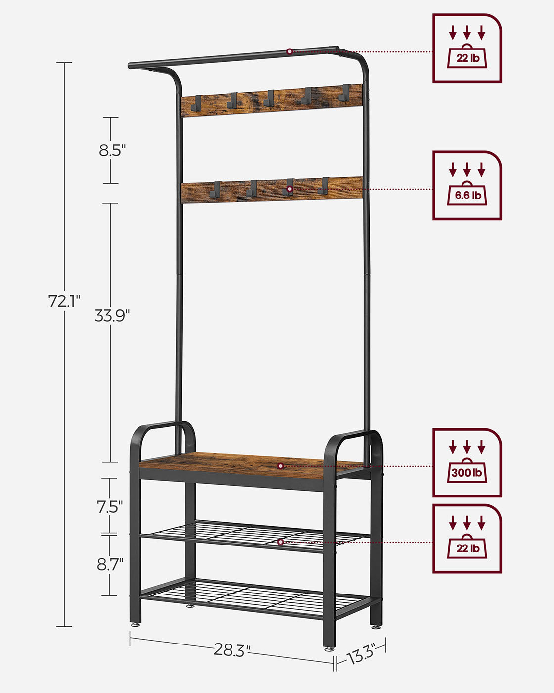 Vintage Coat Shoe Rack - image 7