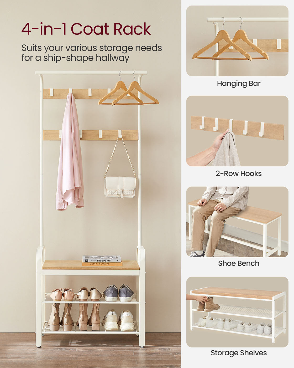 Vintage Coat Shoe Rack - image 13