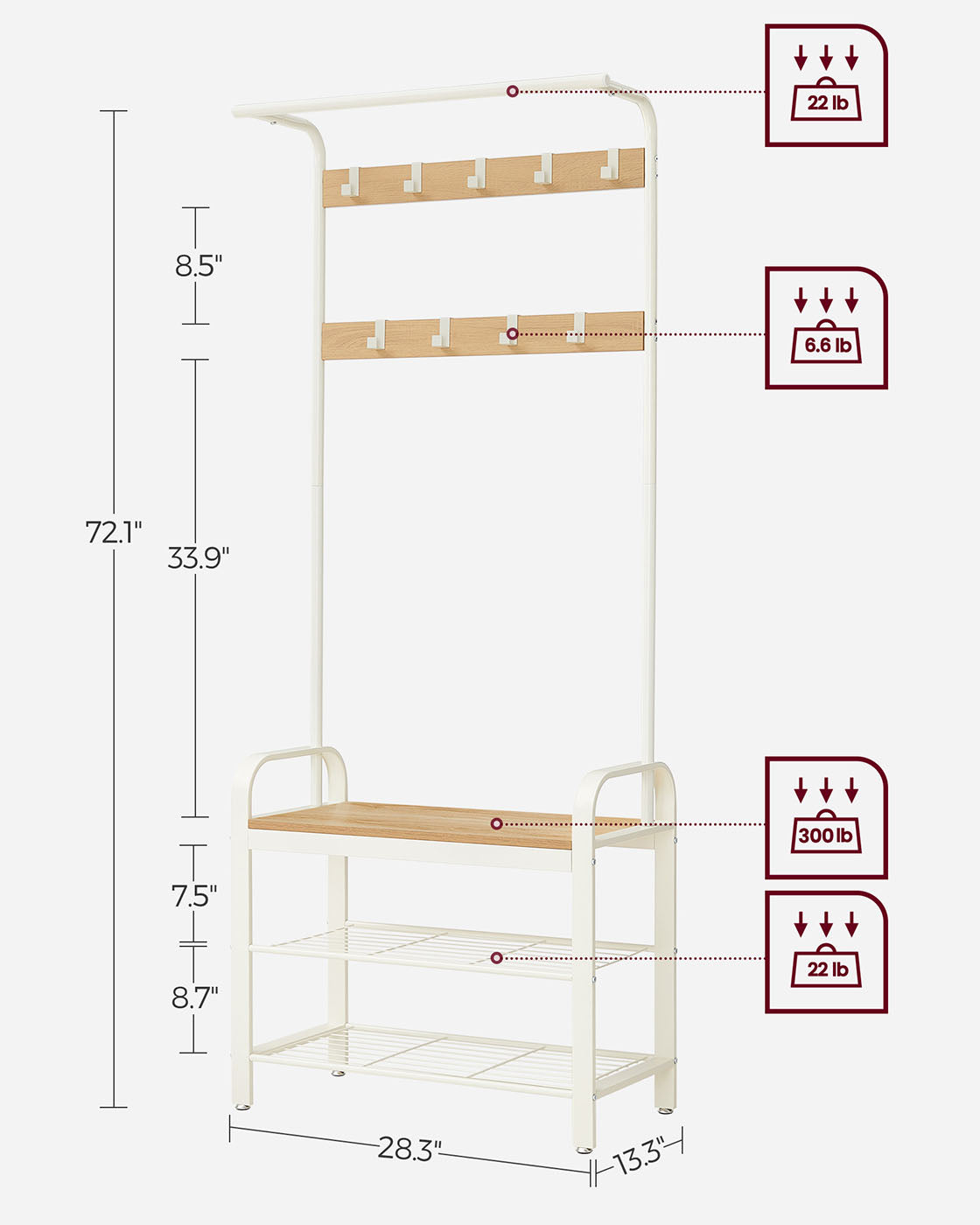 Vintage Coat Shoe Rack - image 17