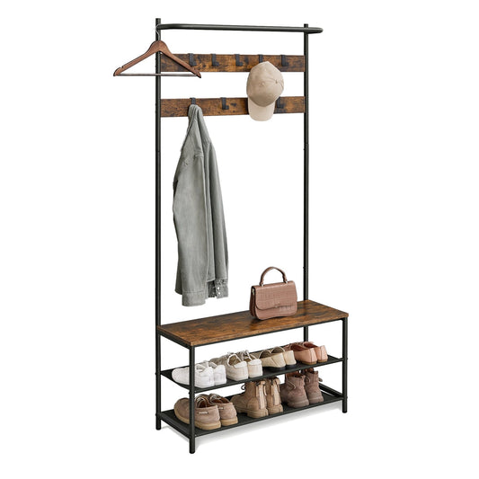 Coat Stand with Shoe Bench - image 1