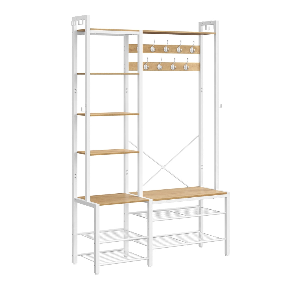 9 Hook Coat Rack with Shoe Bench - image 10