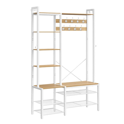9 Hook Coat Rack with Shoe Bench - image 10