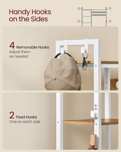 9 Hook Coat Rack with Shoe Bench - image 14