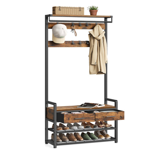 Coat Rack with Shoe Bench - image 1