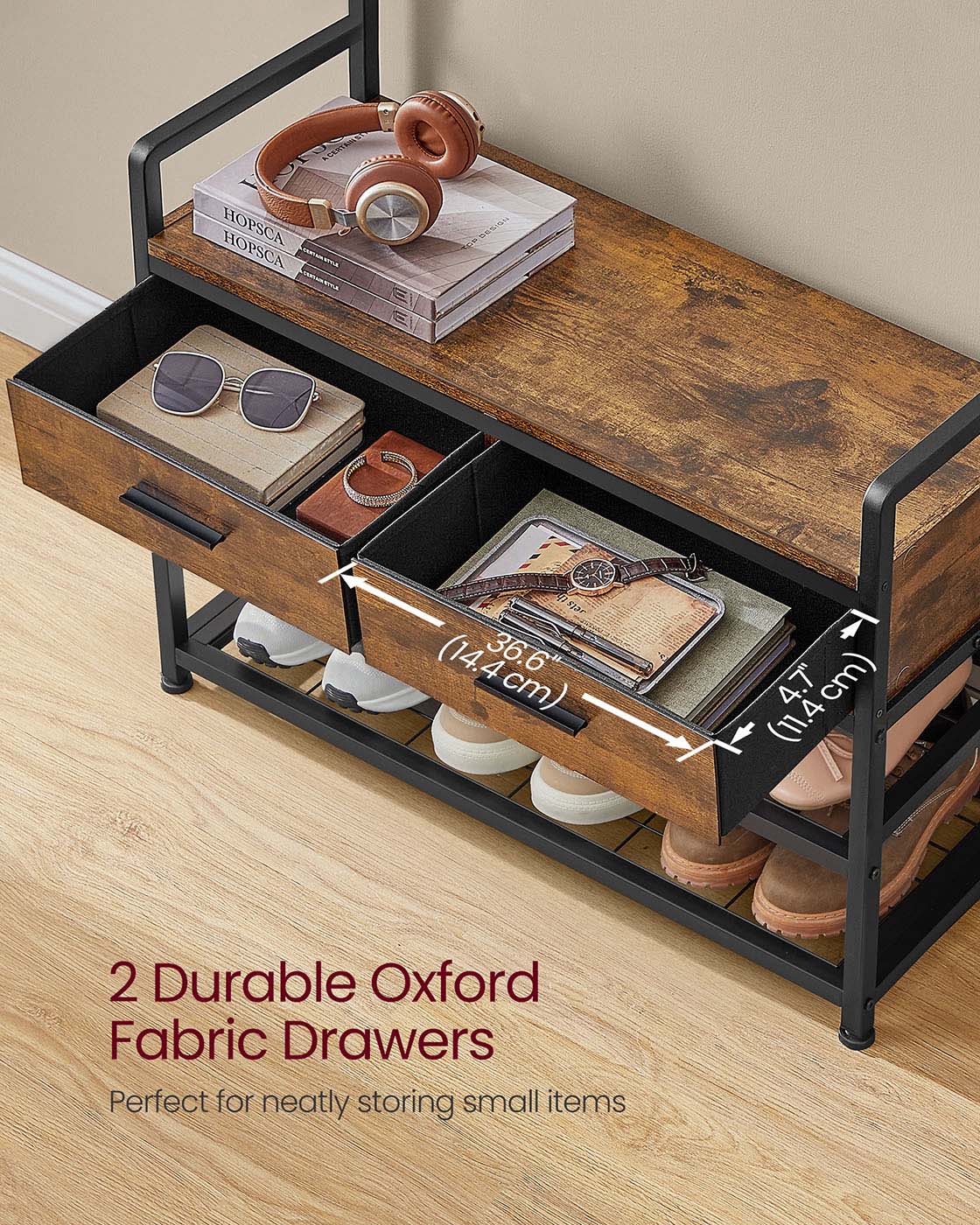 Coat Rack with Shoe Bench - image 4