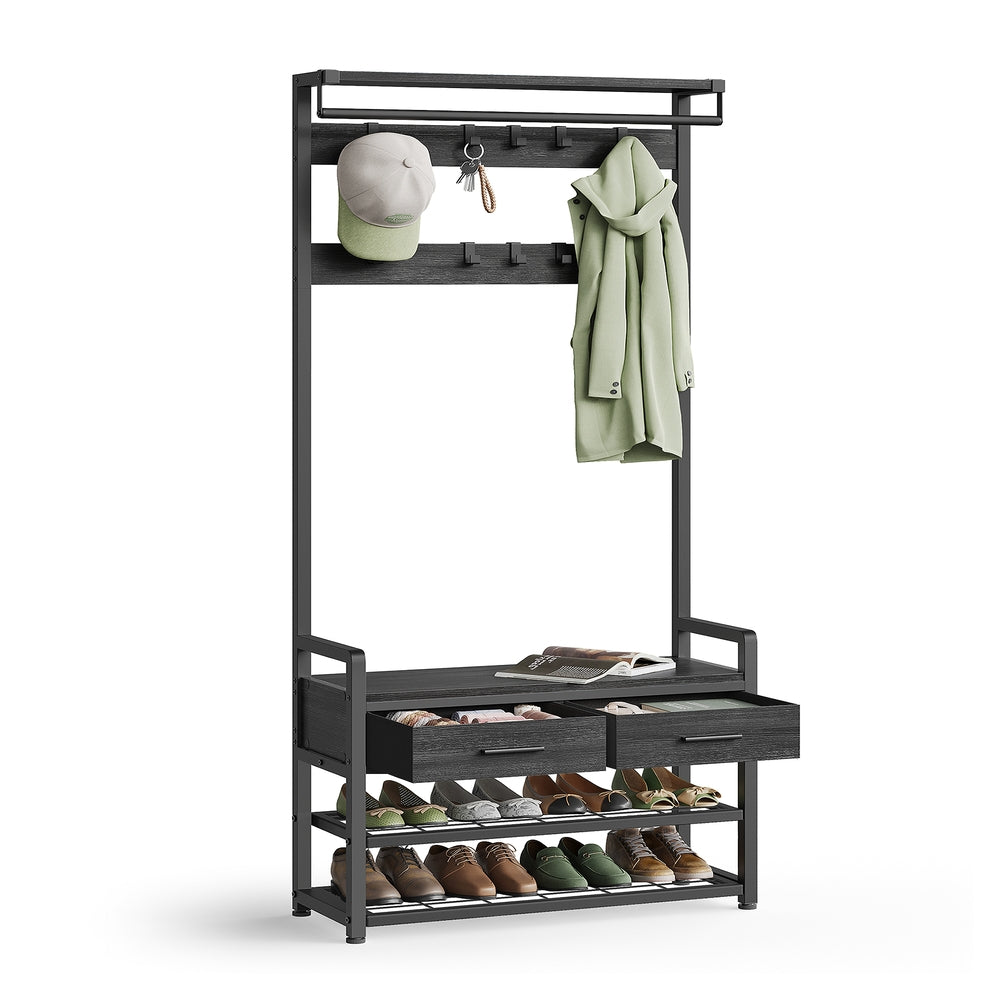 Coat Rack with Shoe Bench - image 8