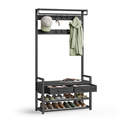 Coat Rack with Shoe Bench - image 8