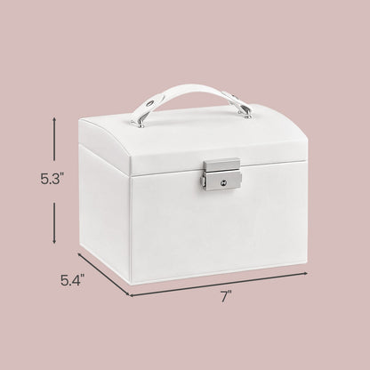 Travel Jewellery Storage Case with Mirror, 2 Drawers - image 2