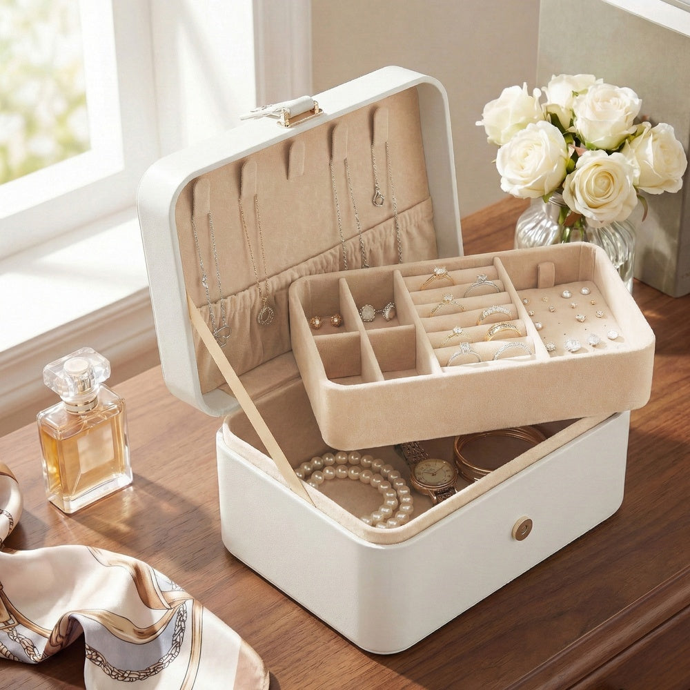 Portable Jewelry Box, Travel Jewelry Case - image 2