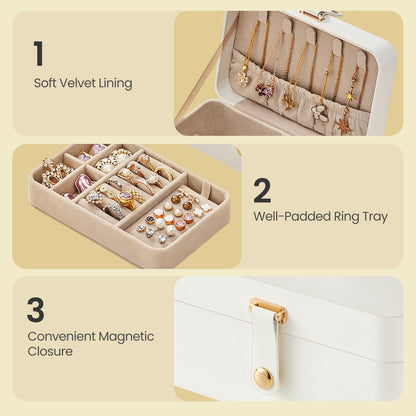 Portable Jewelry Box, Travel Jewelry Case - image 4