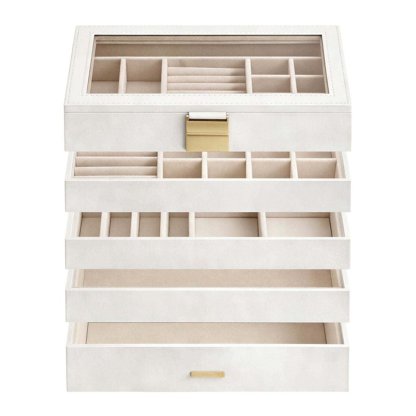 4-Tier Stackable Jewellery Trays, Jewellery Box, Drawer Jewellery Organiser - image 27