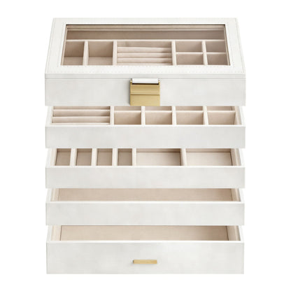 4-Tier Stackable Jewellery Trays, Jewellery Box, Drawer Jewellery Organiser - image 27