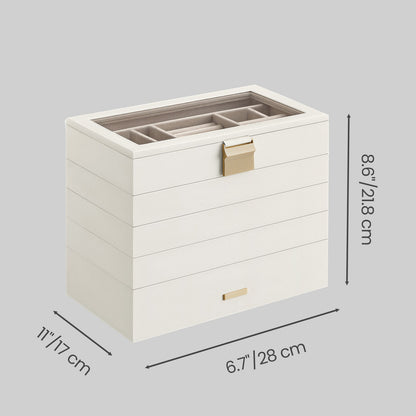 4-Tier Stackable Jewellery Trays, Jewellery Box, Drawer Jewellery Organiser - image 29