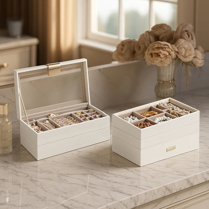 4-Tier Stackable Jewellery Trays, Jewellery Box, Drawer Jewellery Organiser - image 18