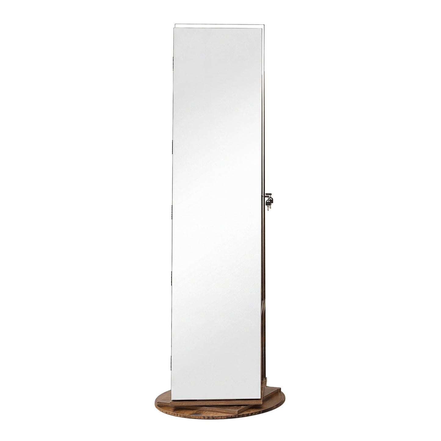 360° Rotating Mirrored Jewellery Cabinet, Lockable Jewellery Organiser, with Full-Length Mirror - image 23